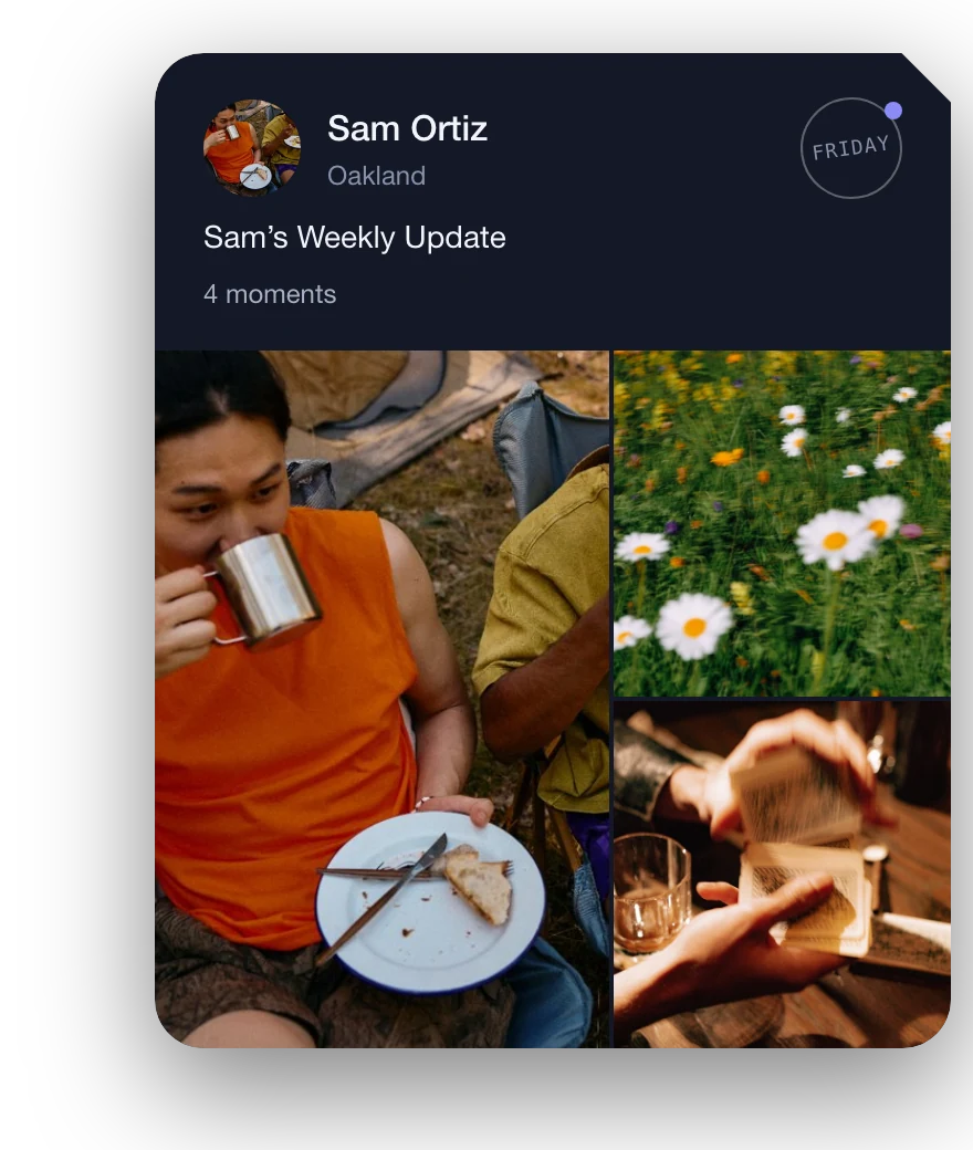 Sam Ortiz in Oakland: four moments, postmarked Friday
